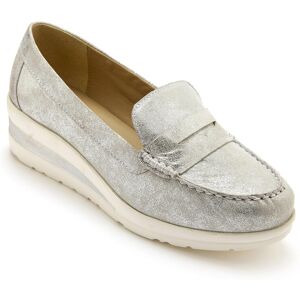 Mocassins compensés PÉDICONFORT® - 41 - Argent - PédiconfortUne conception en cuir pour ces mocassins en cuir modernisés, au confort incontestable. Indémodable, cette chaussure fermée revisitée ici, dans des teintes actuelles, promet du style et une belle - Publicité