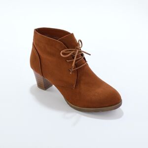 Low-boots a talon effet bois - Blancheporte Marron 38