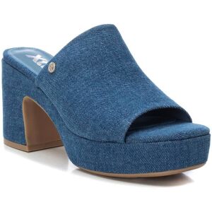 Mules denim XTI® - 40 - Bleu - XtiUne jolie sophistication de style pour ces mules en denim a haut talon recouvert. La forme est bien emboîtante dessus et le pied maintenu. Des mules parfaites pour un total look en denim.40Bleu