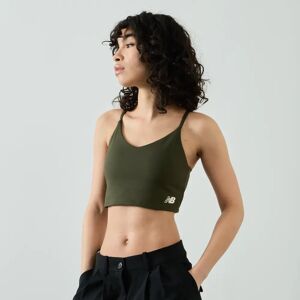 New Balance Top Crop Bra Small Logo kaki s femme