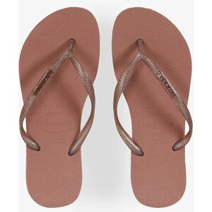 Havaianas Slim Logo Metallic rose gold 37/38 femme