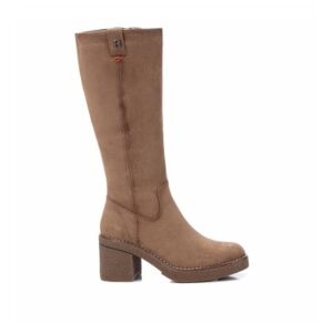 Refresh pour femme. 171296 Bottes en daim taupe - Hauteur du talon 7cm (35), 5 à 8 cm, Fermeture éclair, Casuel - Publicité