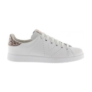 Victoria pour femme. 1125104 Baskets en cuir Tennis & Glitter (37), Blanc, Plat, Lacets, Casuel, Rose - Publicité