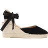 Espadrilles Manebi Soft Suede Low Wedge Espadrilles K 1.0 WL Noir