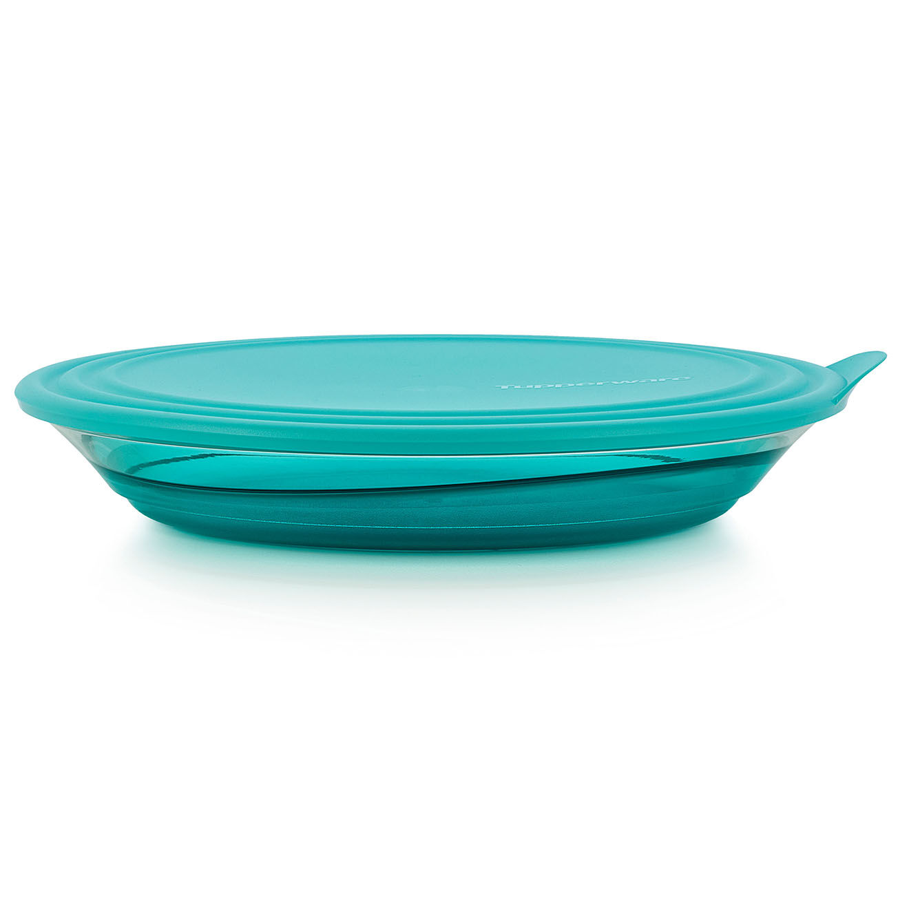 Tupperware - Plat avec couvercle Elegance turquoise pale - 1.5L Turquoise pale