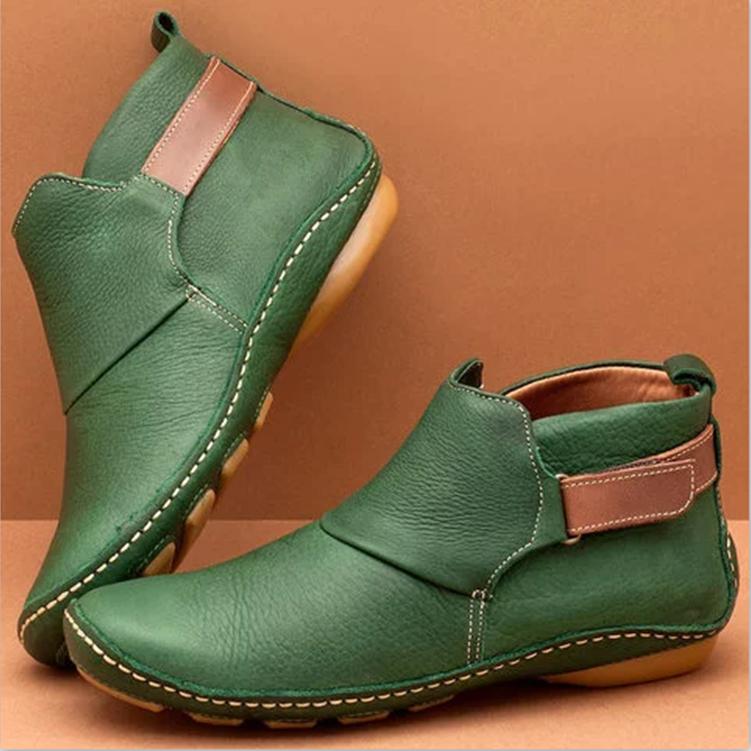 Spring and Autumn Women s Shoes Short Boots Cowboy Flats Heel Casual Fashion Elegant Comfortable Size 43 Luxury Vintage Low Boot