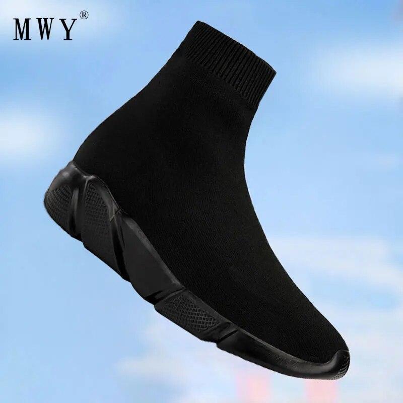 Socks Running Shoes Women s Sneakers Sports Shoes for Women Man Breathable Casual Elasticity Platform Vulcanize Ankle Boots