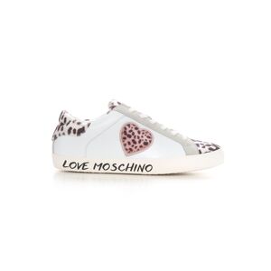 Love Moschino Sneakers con lacci Bianco-rosa Donna 39