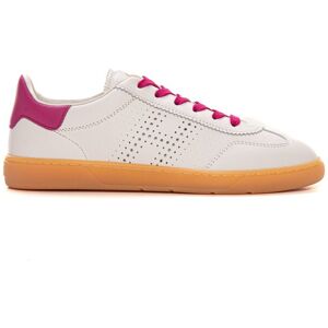 Hogan Sneakers in pelle con lacci Cool Bianco-fucsia Donna 38