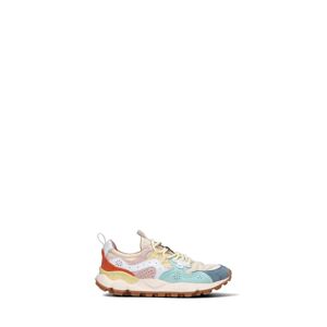 FLOWER MOUNTAIN Sneaker donna azzurra/rosa/beige in suede AZZURRO 37