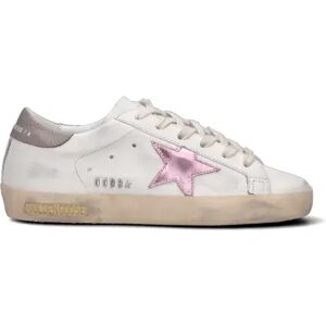 GOLDEN GOOSE SUPER-STAR CLASSIC Sneaker donna bianca/rosa in pelle BIANCO 37