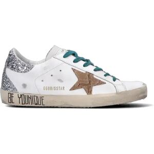 GOLDEN GOOSE SUPER-STAR CLASSIC Sneaker donna bianca/argento in pelle ARGENTO 41