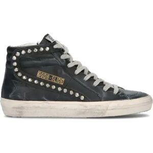 GOLDEN GOOSE SLIDE CLASSIC Sneaker donna nera in pelle NERO 39