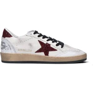 GOLDEN GOOSE Sneaker donna bianca/bordeaux in pelle BIANCO 41