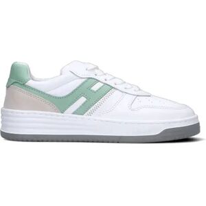 Hogan Sneaker donna bianca/acquamarina in pelle BIANCO 38