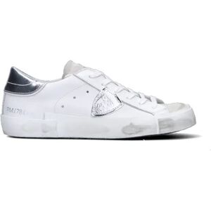 PHILIPPE MODEL Sneaker donna bianca/argento in pelle BIANCO 38