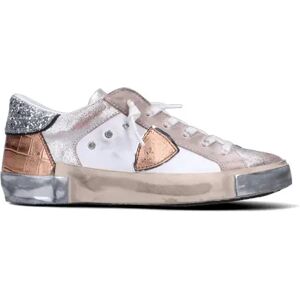 PHILIPPE MODEL Sneaker donna bianca/rosa/argento in pelle ROSA 38