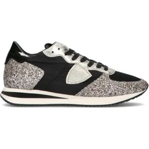 PHILIPPE MODEL Sneaker donna nera/argento in pelle NERO 38