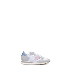 PHILIPPE MODEL Sneaker donna bianca/azzurra in pelle BIANCO 37