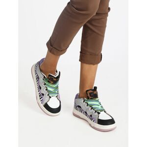 Shop Art CHUNKY WHOOPI Sneakers animalier donna con glitter Sneakers con Zeppa donna Multicolore taglia 36