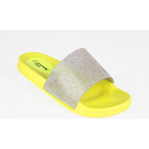 Trendy Too Ciabatte fluo con strass Ciabatte donna Giallo taglia 37