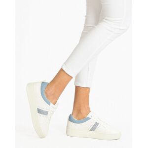 Geox D SKYELY A Sneakers in pelle donna con platform Sneakers con Zeppa donna Blu taglia 36