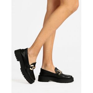 Solada Mocassini in pelle donna con platform Mocassini donna Nero taglia 40