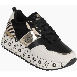 Solo Soprani ODETTE MIX Sneakers donna con platform Sneakers con Zeppa donna Nero taglia 40