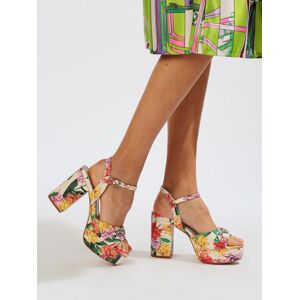 Gattinoni Sandali fiorati donna con tacco e plateau Sandali con Tacco donna Multicolore taglia 36