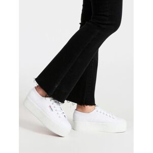 Superga Scarpe in tela donna 2790 SHINY PRINTED PLATFORM Sneakers Basse donna Bianco taglia 40