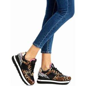 SaraLòpez Sneakers da donna con stampa animalier Sneakers Basse donna Nero taglia 37