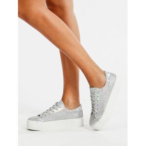 Charro Sneakers glitte argento con platform Sneakers con Zeppa donna Argento taglia 37