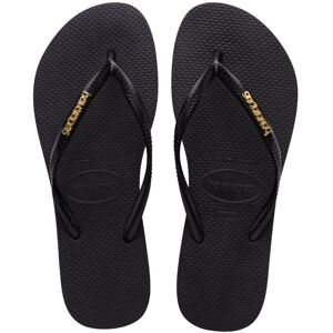 Havaianas Slim Logo Metallic - infradito - donna Black 41/42 BR