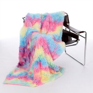 KANGURU Plaid Rainbow Fur