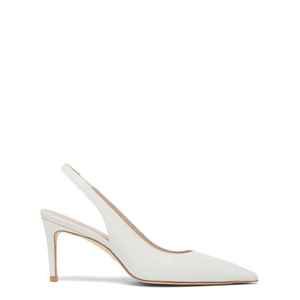 stuart weitzman stuart 75 slingback pump - donna décolleté e slingback bianco 39.5