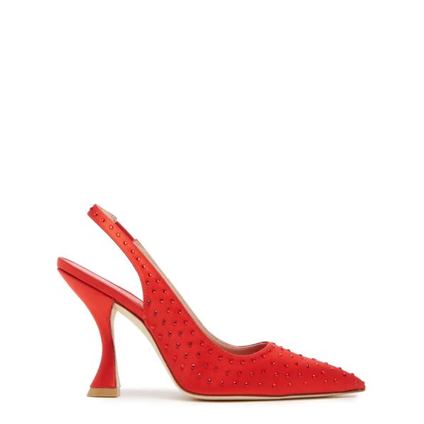 stuart weitzman glam xcurve 100 slingback - donna  rosso 37