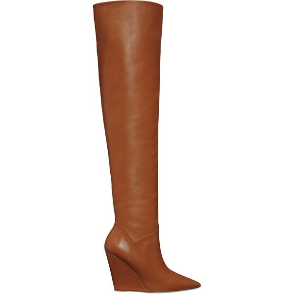 stuart weitzman saloon 100 wedge boot - donna  toffee 36