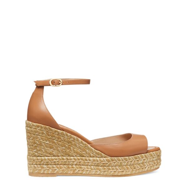 stuart weitzman nudistia espadrille wedge - donna zeppe tan 36.5