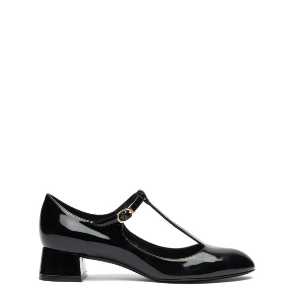 stuart weitzman vivienne t-strap pump - donna décolleté e slingback black 37