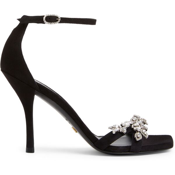 stuart weitzman nudist vow 100 sandal - donna  black 39.5