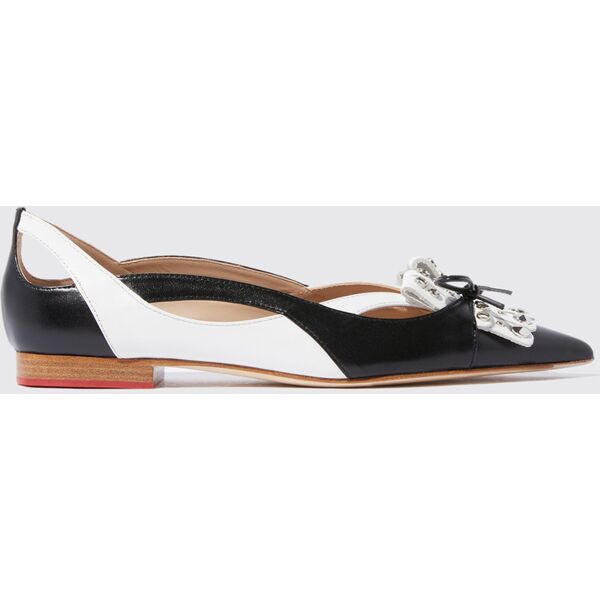 scarosso classic - donna mocassini & scarpe basse black and white - calf 41