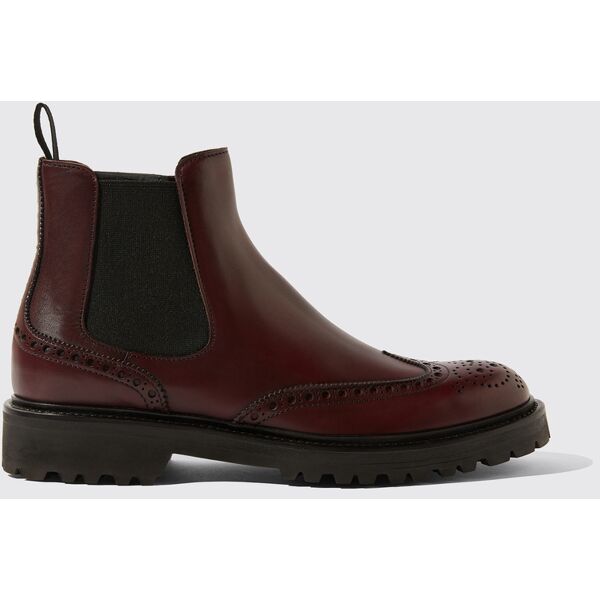 scarosso poppy burgundy - donna chelsea boots bordeaux - vitello 38,5