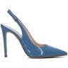 Rebecca VAN DICK Slingback donna azzurra in pelle DENIM 37