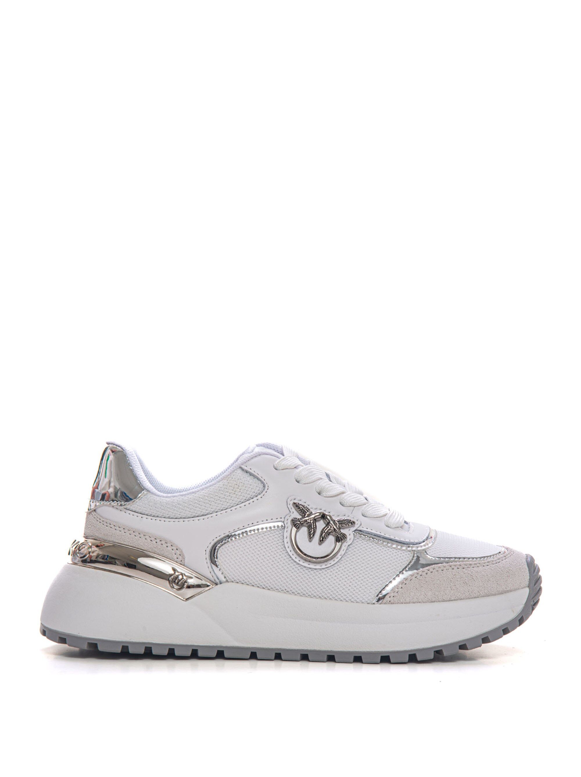 Pinko Sneakers con rialzo allacciata Gem01 Bianco Donna 39