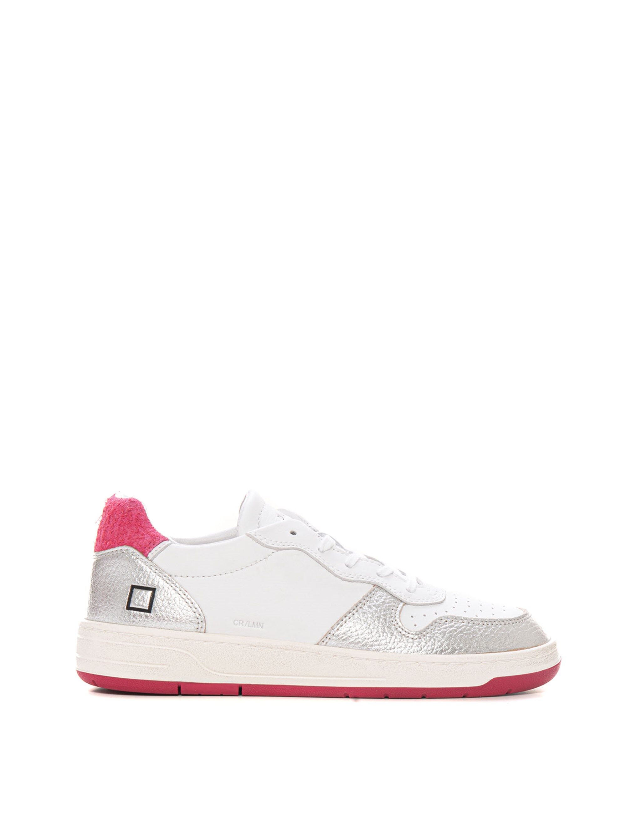 D.A.T.E. Sneakers con lacci COURT LAMINATED Bianco-argento Donna 39