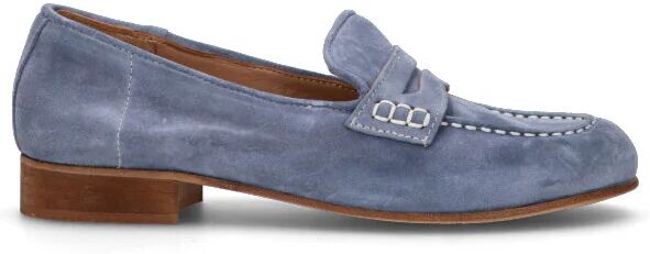 RABARBARO Mocassino donna jeans in suede AZZURRO 37