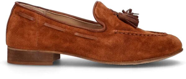 RABARBARO Mocassino donna marrone in suede MARRONE 39