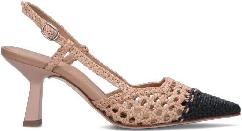 CHANTAL 1962 Slingback donna beige/nera in pelle NUDE 38