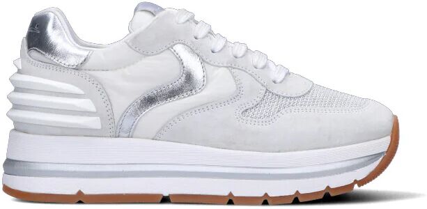 VOILE BLANCHE Sneaker donna bianca/argento in suede BIANCO 40