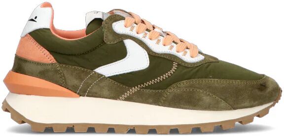 VOILE BLANCHE Sneaker donna verde/rosa in suede VERDE 38